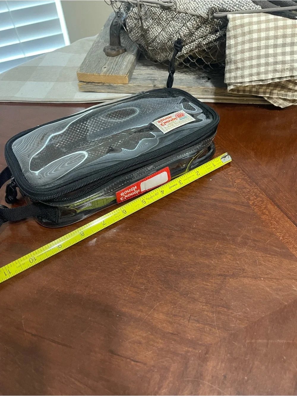 ROUGH ENOUGH TSA Approved Toiletry Bag clear travel